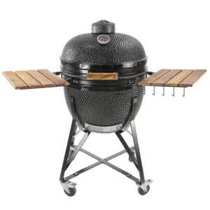 Grill ceramiczny KAMADO SUMO Maxi – 56 cm, czarny, stal nierdzewna, 25 lat gwarancji